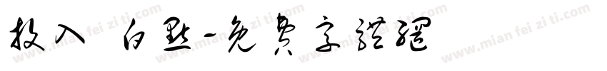 投入 白点字体转换